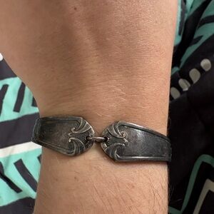 Vintage Silver Bracelet Made from Silverware